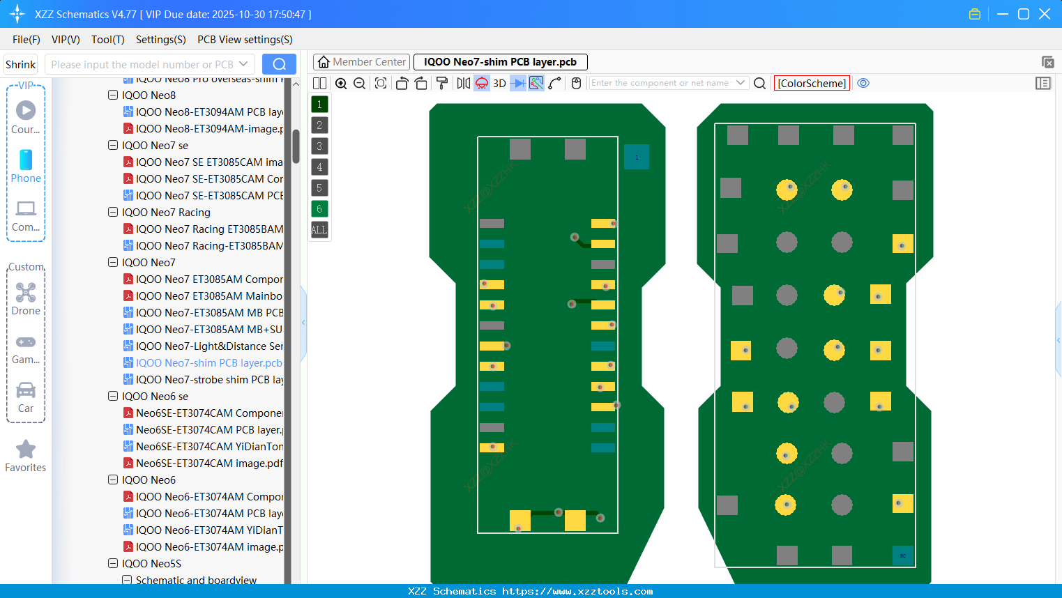 VIVO IQOO Neo7-shim PCB Layer